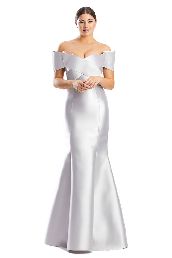 Formal Dresses Long Mermaid Formal Beaded Evening Dress Platinum