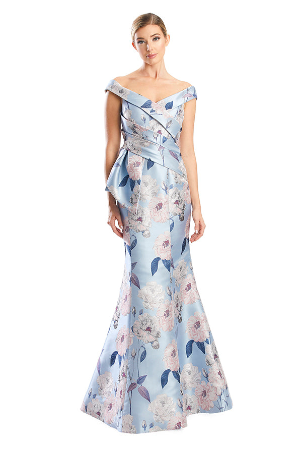 Alexander by Daymor 1767S23 Long Mermaid Floral Printed Evening Dress