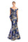 Formal Dresses Long Mermaid Floral Printed Evening Dress Navy/Multi