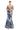 Formal Dresses Long Mermaid Floral Printed Evening Dress  Steel Blue/Multi