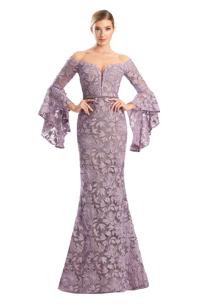 Formal Dresses Long Formal Beaded Lace Evening Dress Lavender