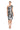 Cocktail DressesFitted Short Printed Knee Length Cocktail Dress Black/Silver