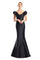 Formal Dresses Long Mermaid Formal Applique Dress Black