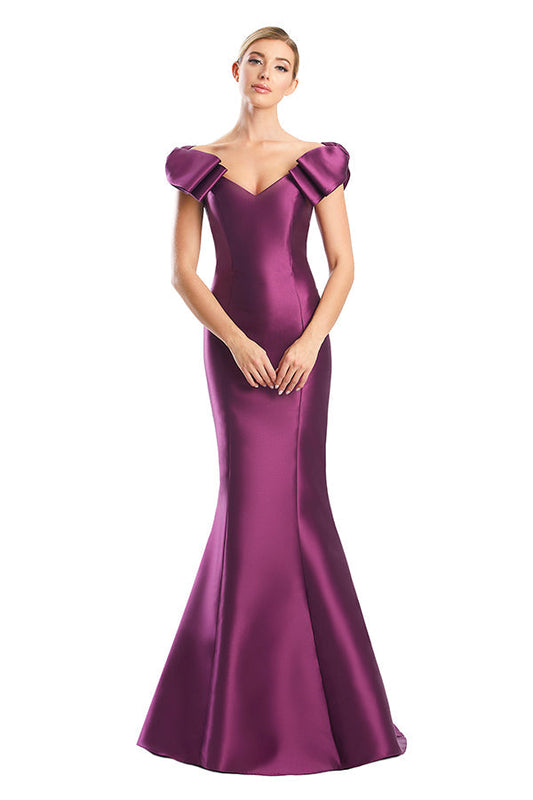 Formal Dresses Long Mermaid Formal Applique Dress Plum