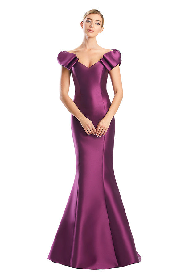 Formal Dresses Long Mermaid Formal Applique Dress Plum