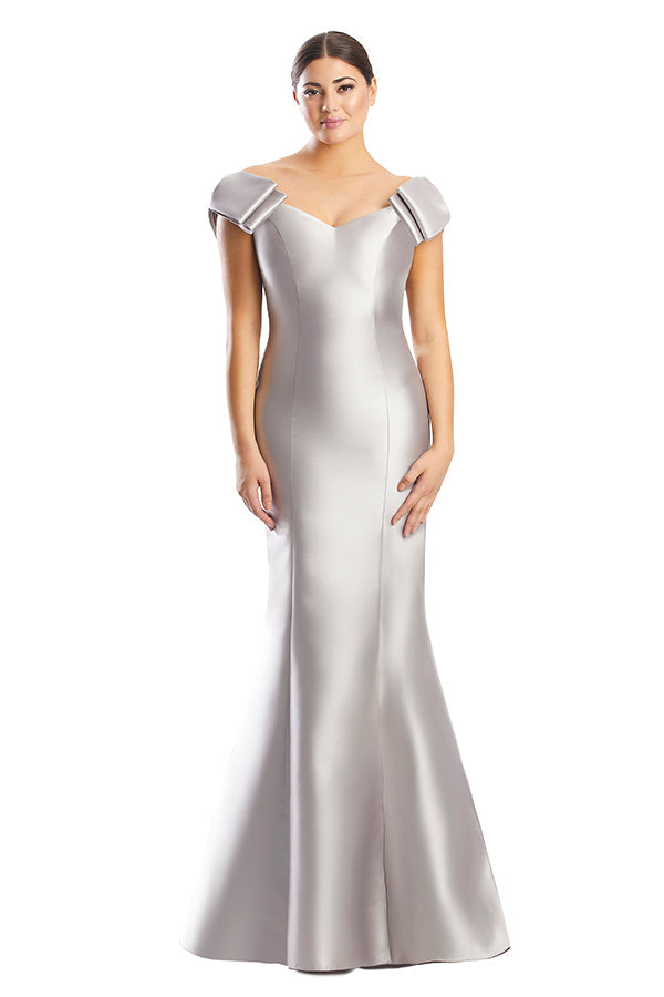 Formal Dresses Long Applique Formal Mermaid Evening Dress Silver/Taupe