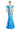 Formal Dresses  Electric Long Metallic Formal Evening Ruffle Dress Blue