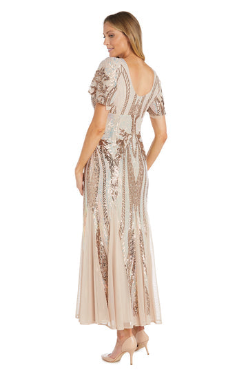 R&M Richards 1775P Long Formal Mother of the Bride Sequin Petite Dress