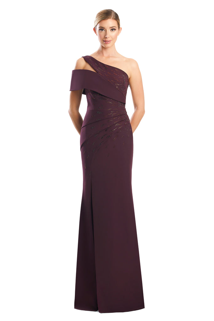 Formal Dresses Long Fitted Formal Beaded Evening Dress Wine