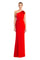 Formal Dresses Pleated Long Formal Fitted Slit Evening Dress Apple Red