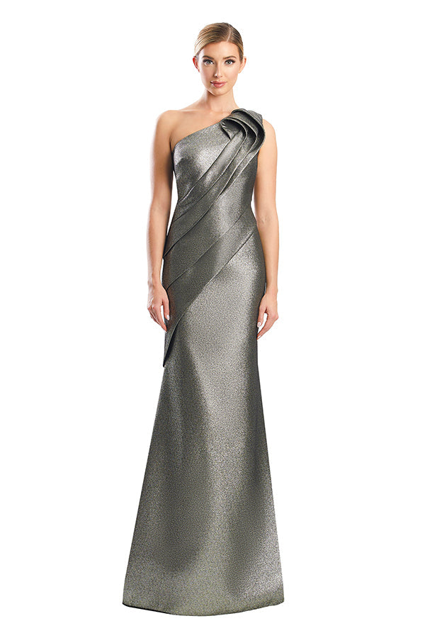 Alexander by Daymor 1790S23 Pleated Long Mermaid Formal Evening Dress
