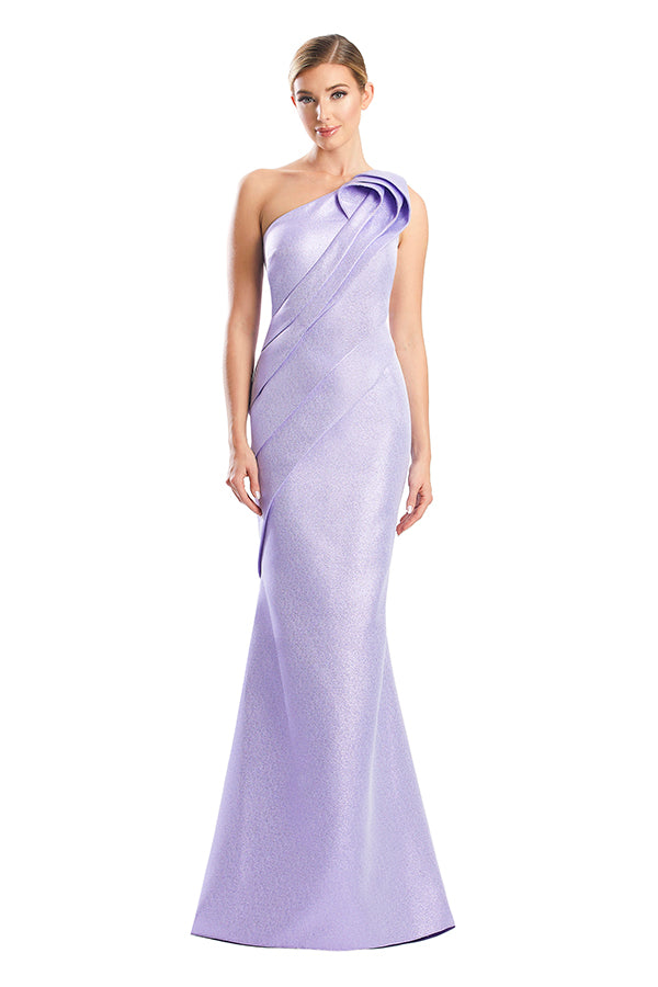Alexander by Daymor 1790S23 Pleated Long Mermaid Formal Evening Dress