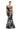 Formal Dresses Long Fitted Formal Floral Print Evening Dress Black/White