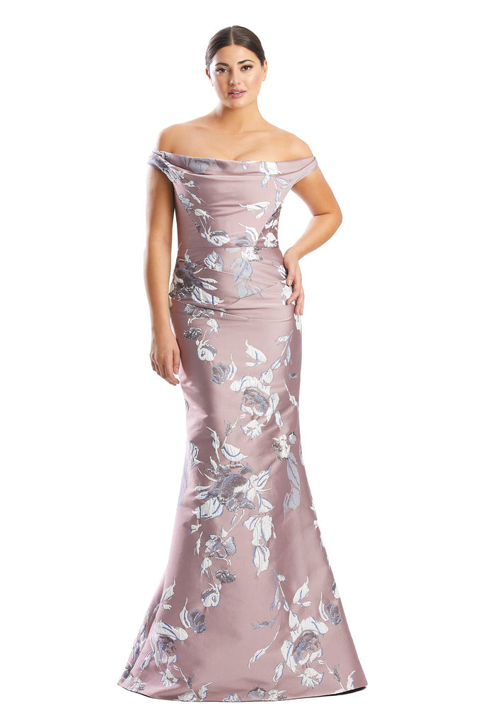 Alexander by Daymor 1791S23 Long Fitted Formal Floral Print Evening Dress