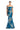 Formal Dresses Long Fitted Formal Floral Print Evening Dress Teal/Multi