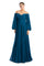 Formal Dresses Pleated Long Formal A Line Evening Dress Teal Blue