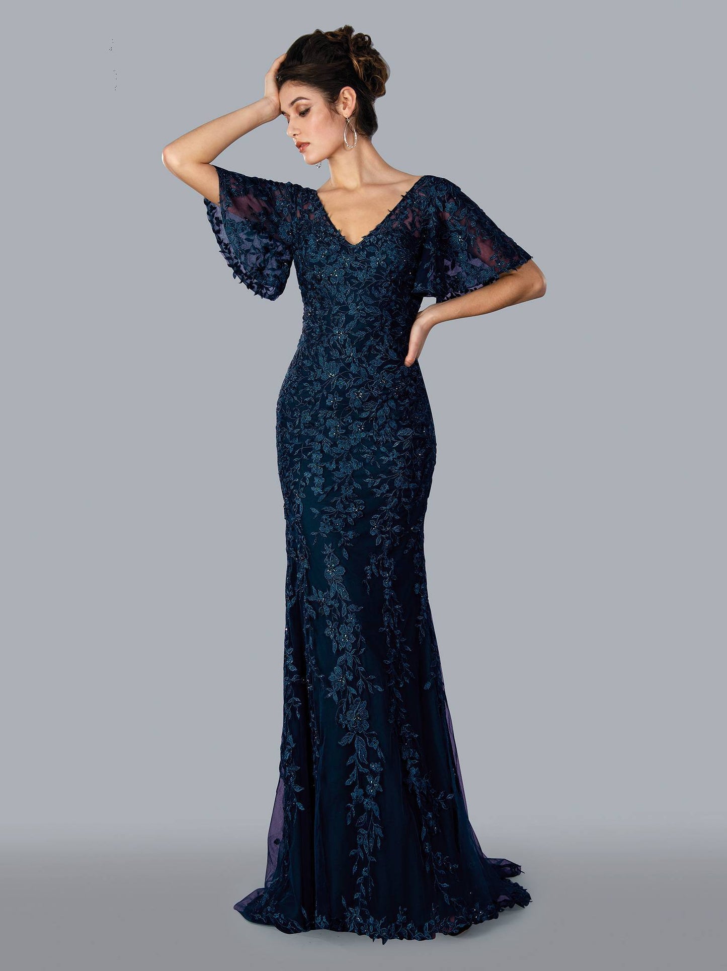 Stella Couture 22360 Formal Long Mother of the Bride Dress Navy