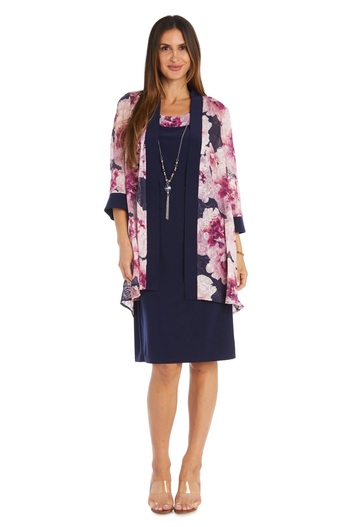 Scoop Knee-Length Jersey Formal Sheath R&M Richards 1795P