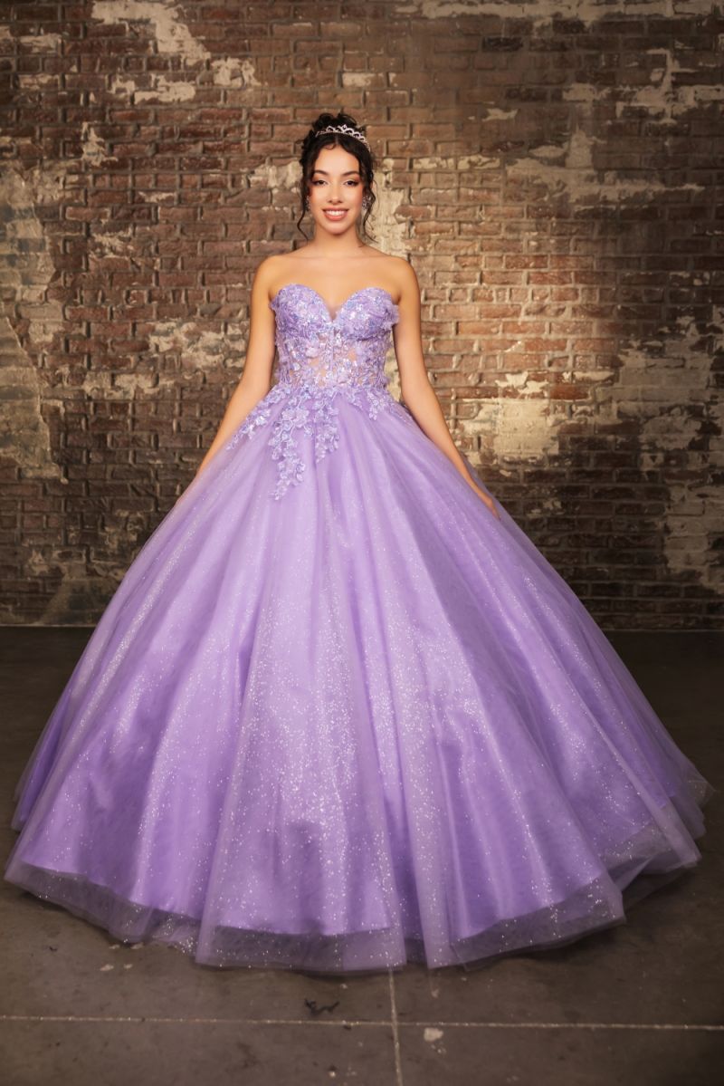 Sweetheart Floor-Length Tulle Quinceañera Ball Gown May Queen LK243