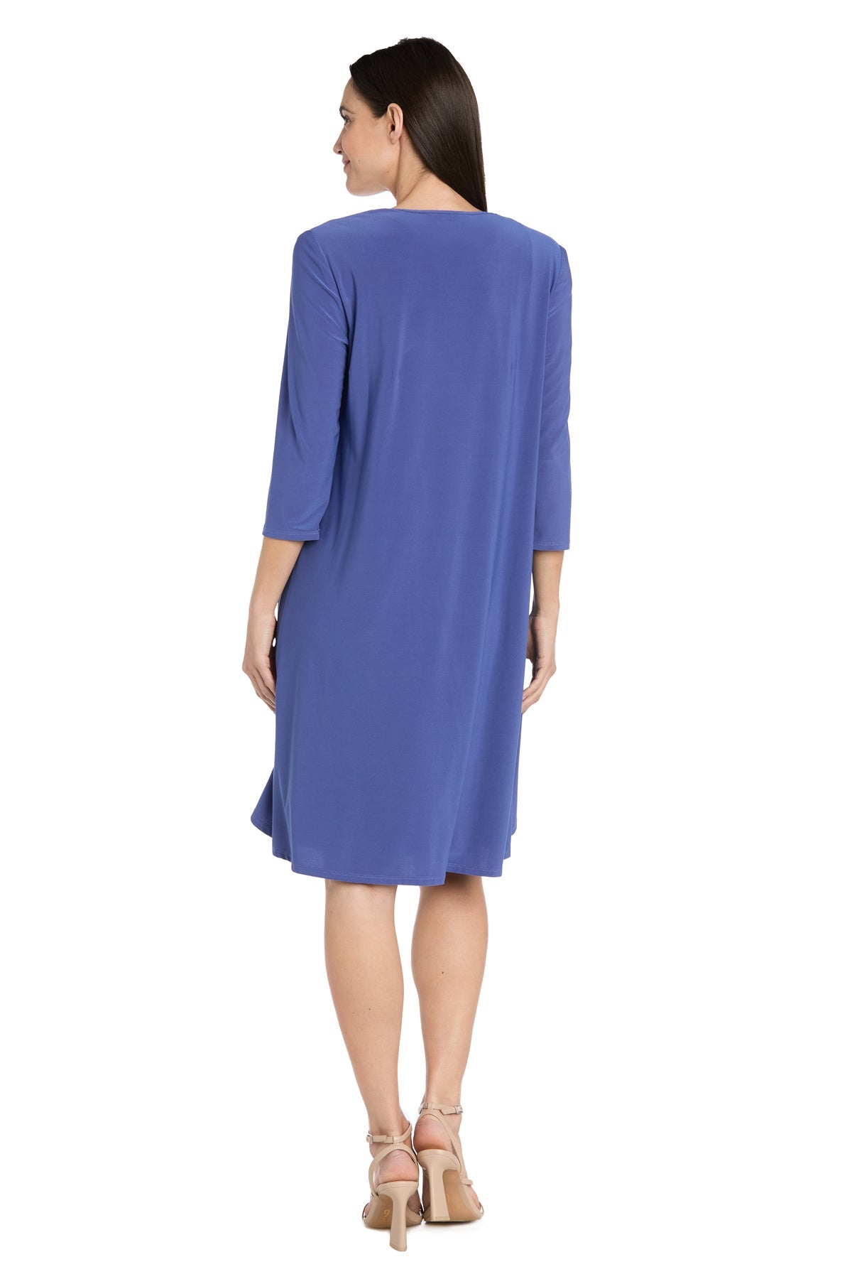 Mother of the Bride Dresses Two Piece Short Petite Printed Dress Blue