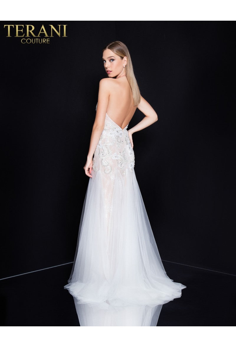 Prom Dresses Prom Long Beaded Formal Dress Ivory Nude