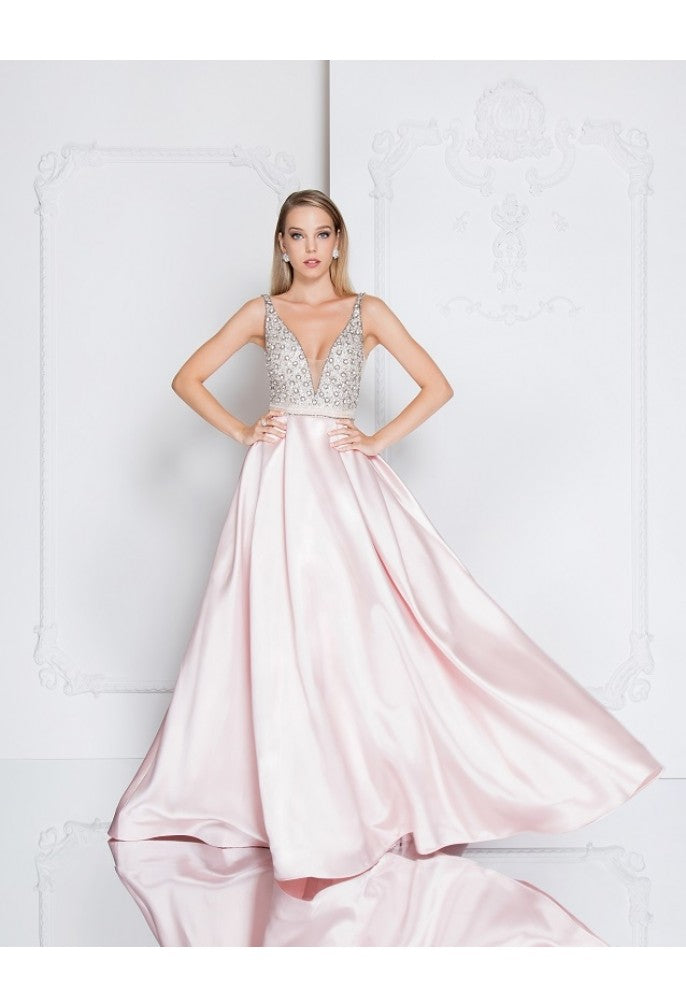 Terani Couture 1811P5249J Long Evening Beaded Formal Prom Dress