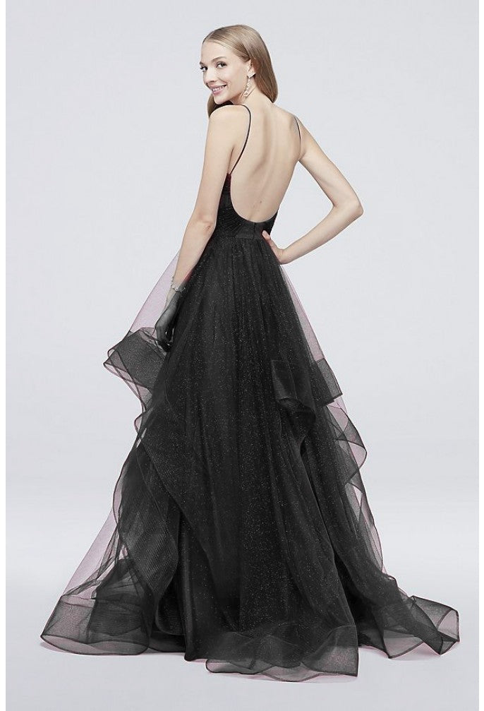 Terani Couture 1811P5849J Long Ball Gown Prom Glitter Formal Dress