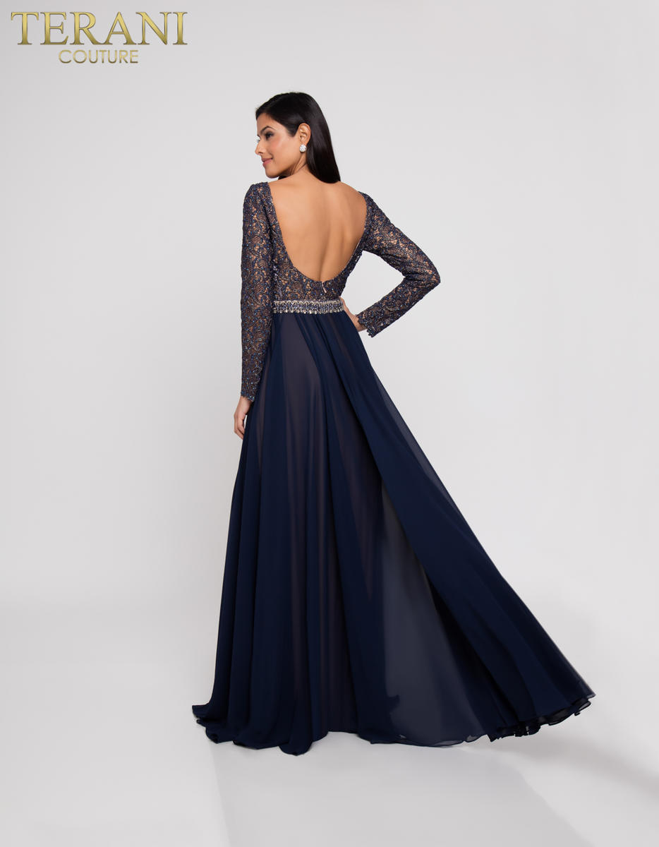 Formal Dresses Long Beaded a Line Lace Evening Formal Dress Navy
