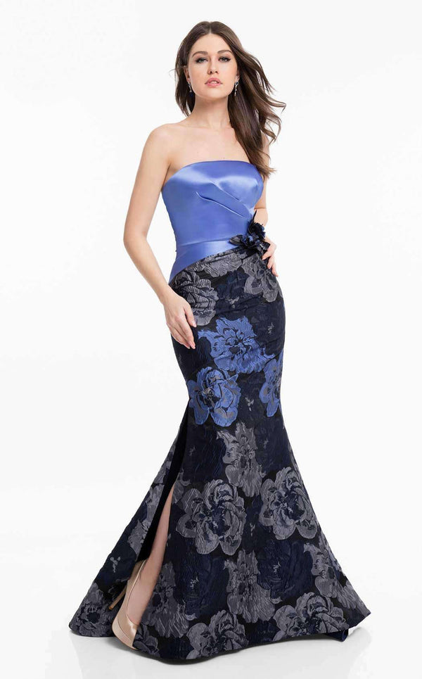 Terani Couture 1821E7136 Strapless Long Prom Dress