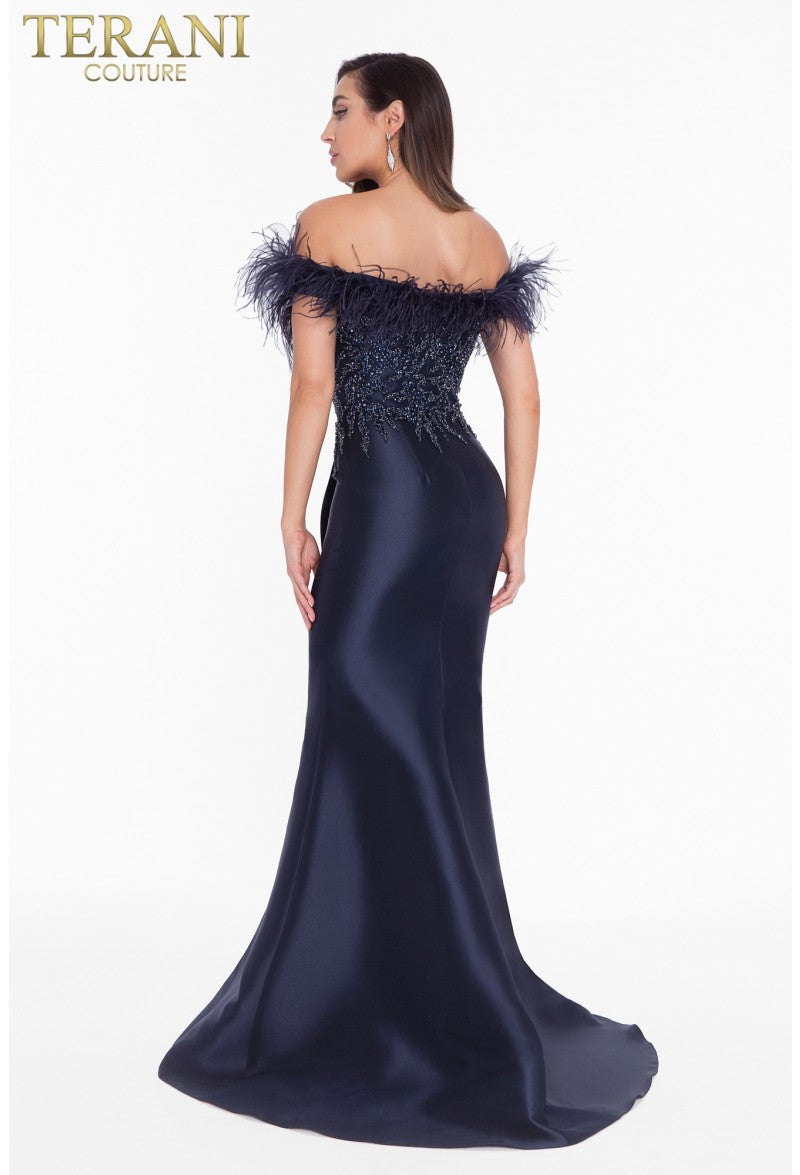 Terani Couture 1821E7142 Long Formal Prom Beaded Dress