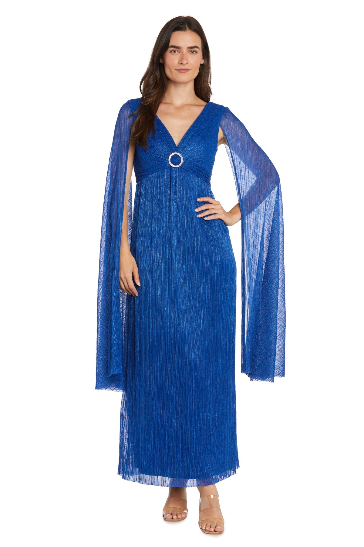 Formal Dresses Metallic Long Formal Dress   Royal