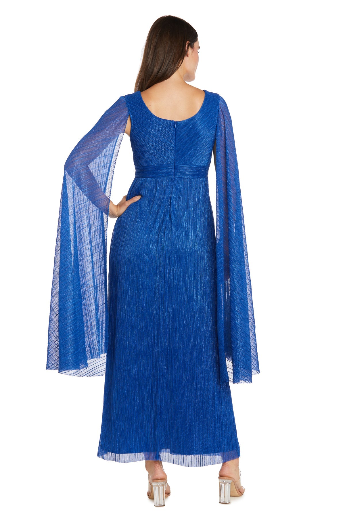 R&M Richards 1825A Metallic Long Formal Dress