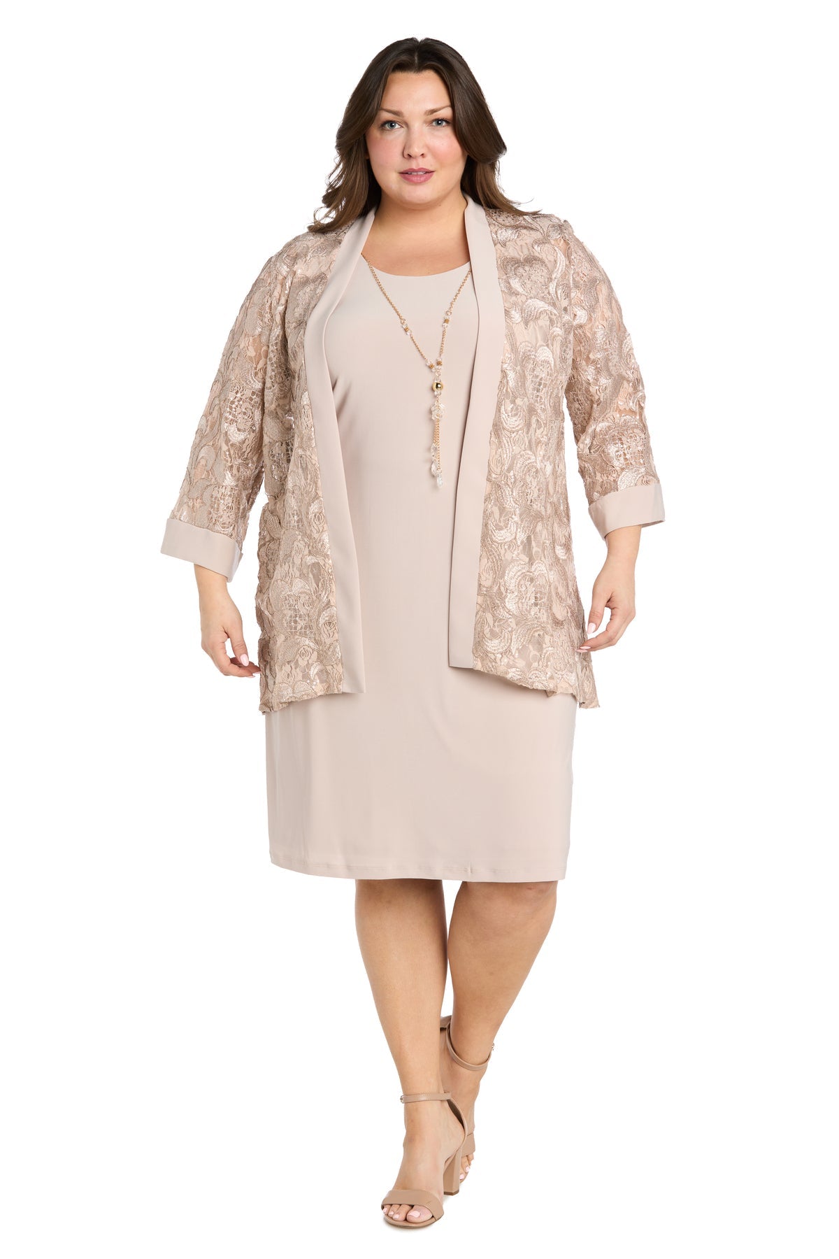 Plus Size Short Jacket Dress Mother of the Bride R&M Richards 1827W The Dress Outlet Plus Size Short Jacket Dress Mother of the Bride R&M Richards 1827W The Dress Outlet