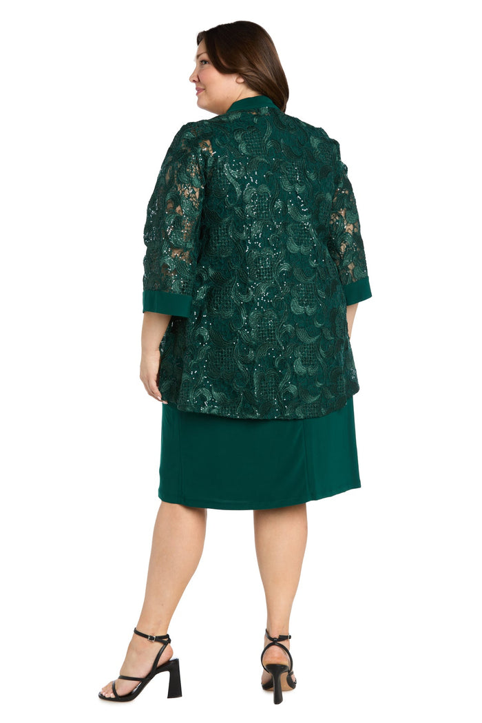 Plus Size Dresses Plus Size Short Mother of the Bride Jacket Dress Emerald