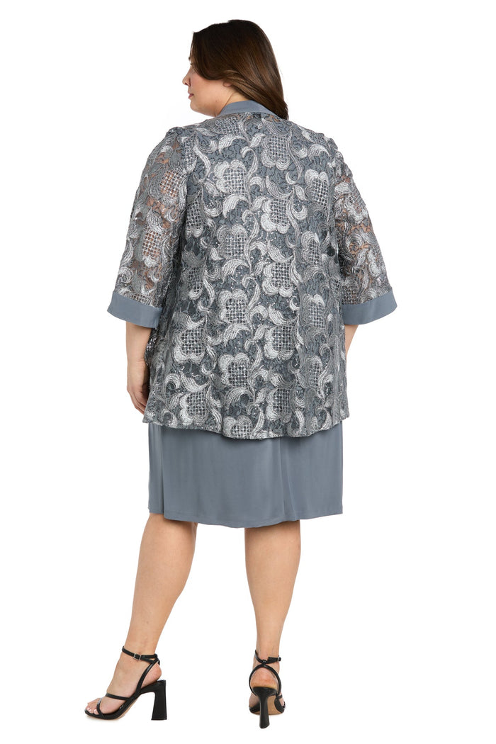 Plus Size Dresses Plus Size Short Mother of the Bride Jacket DressCoal