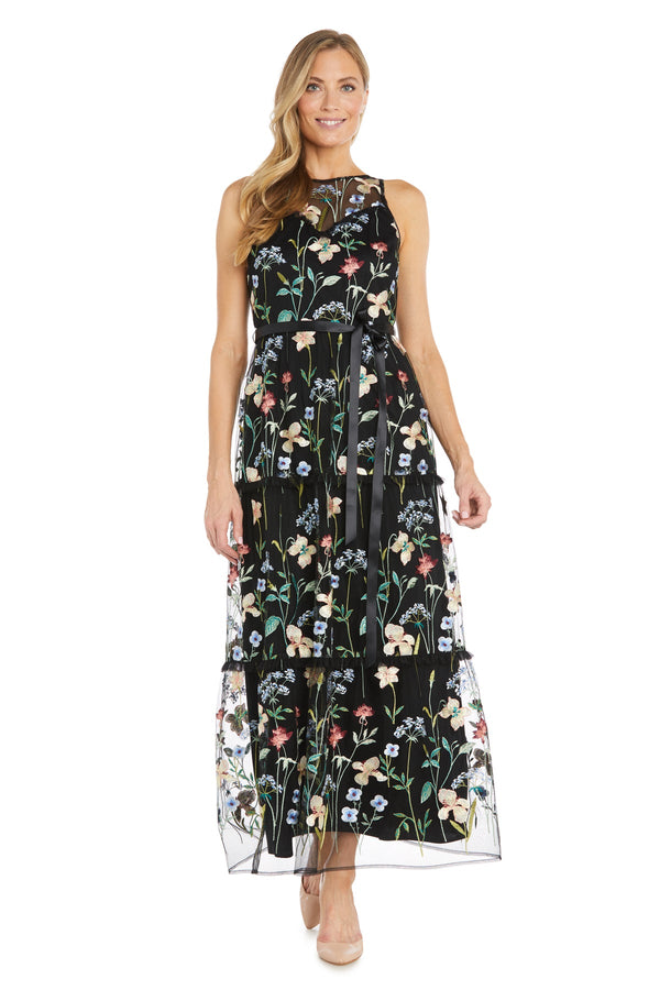 Floral Print Formal Dress Long Evening R&M Richards 1828