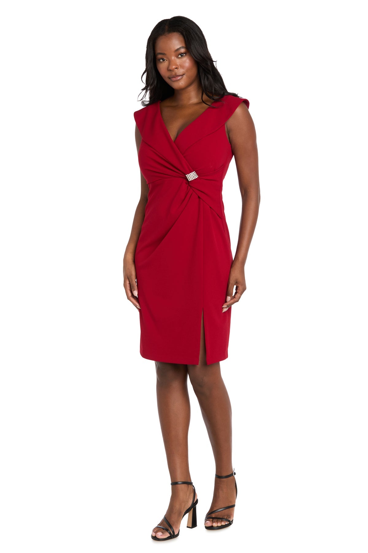 Cocktail Dresses Fitted Short Cocktail Dress R&M Richards 1832 Red