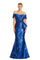Formal Dresses Long Formal Mermaid Evening Beaded Dress Blue/Multi