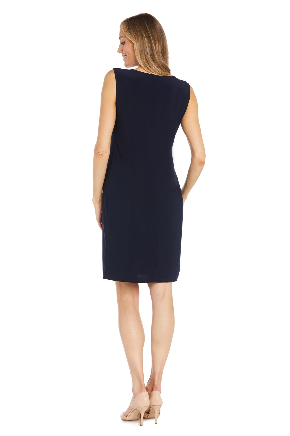 Mother of the Bride Dresses Short Printed Mother of the Bride Jacket Dress Navy/Periwinkle