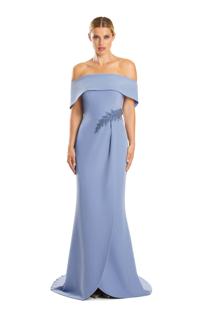 Formal Dresses Long Formal Beaded Applique Evening Dress Delphi Blue