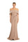 Formal Dresses Long Formal Beaded Applique Evening Dress Mocha