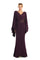 Mother of the Bride Dresses Long Formal Mother of the Bride Cape Dress Aubergine