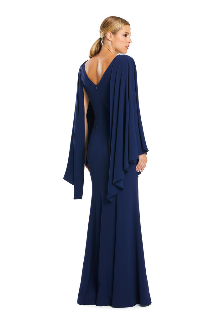 Alexander by Daymor 1854F23 Long Formal Mother of the Bride Cape Dress