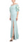 Formal Dresses Long Fitted Formal Evening Slit Dress Sky Blue