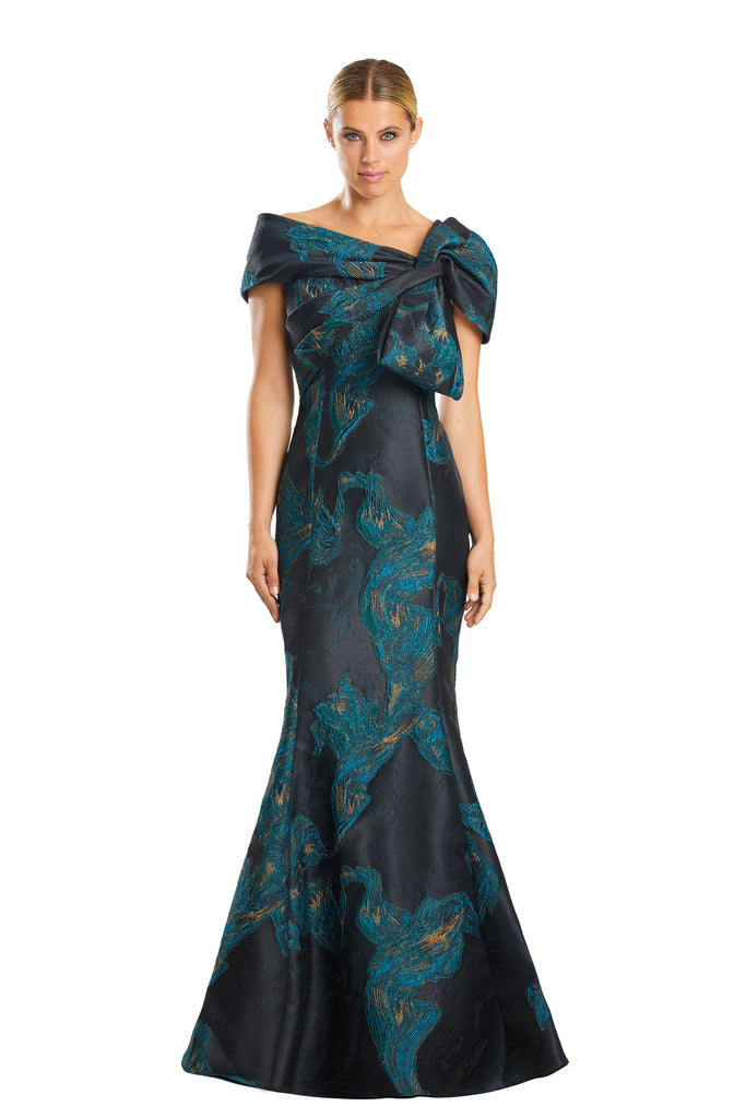 Formal Dresses Printed Lng Mermaid Formal Evening Dress Teal/Black