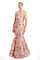 Prom Dresses Floral Long Metallic Formal Mermaid Evening Dress Blush/Multi