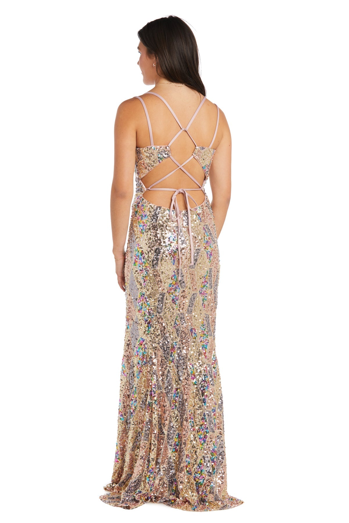 Morgan & Co 1871 Sequin Long Formal Prom Dress