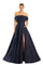 Prom Dresses Slit Long Formal Pocket A Line Prom Dress Navy/Black