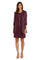 Mother of the Bride Dresses Short Piece Metallic Jacket Dress Merlot