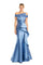 Prom Dresses Prom Long Pleated Formal Ruffled Evening Dress Delphi Blue